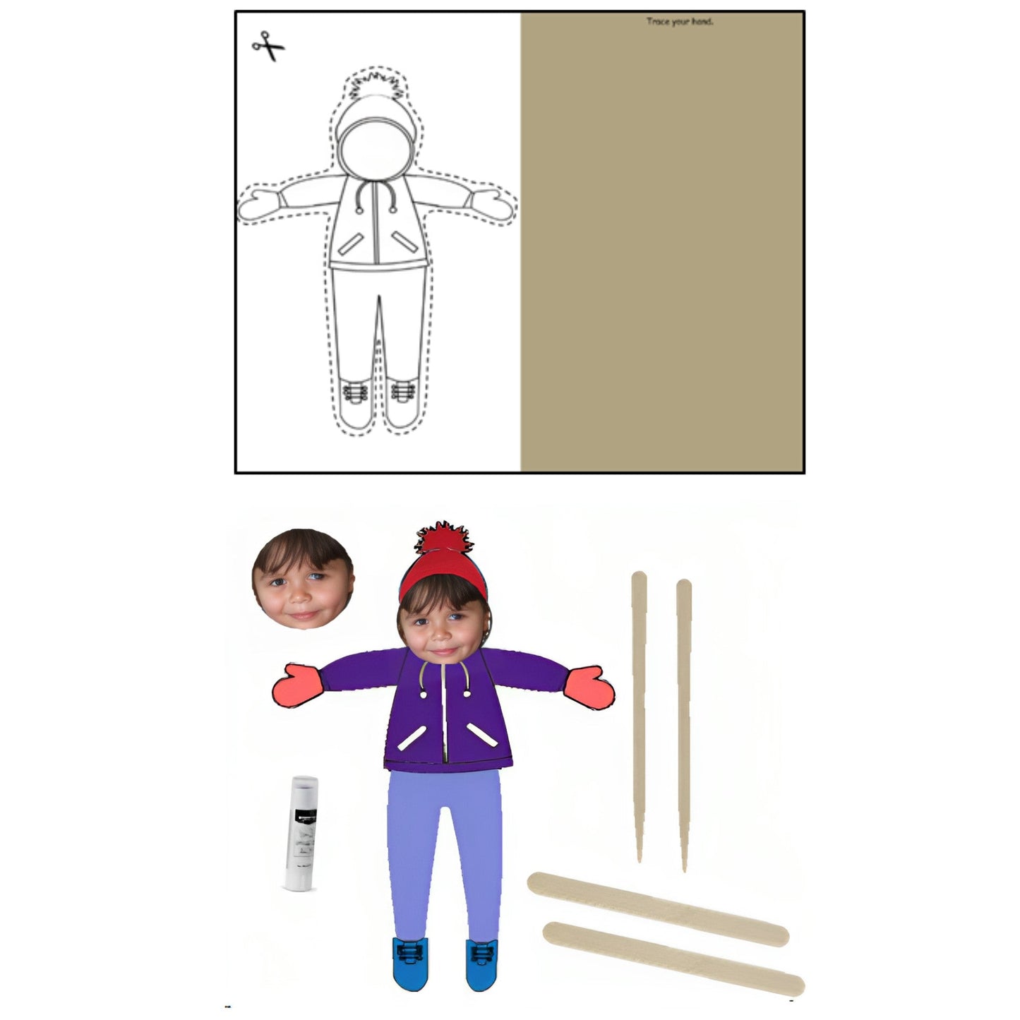Skier Arts and Craft