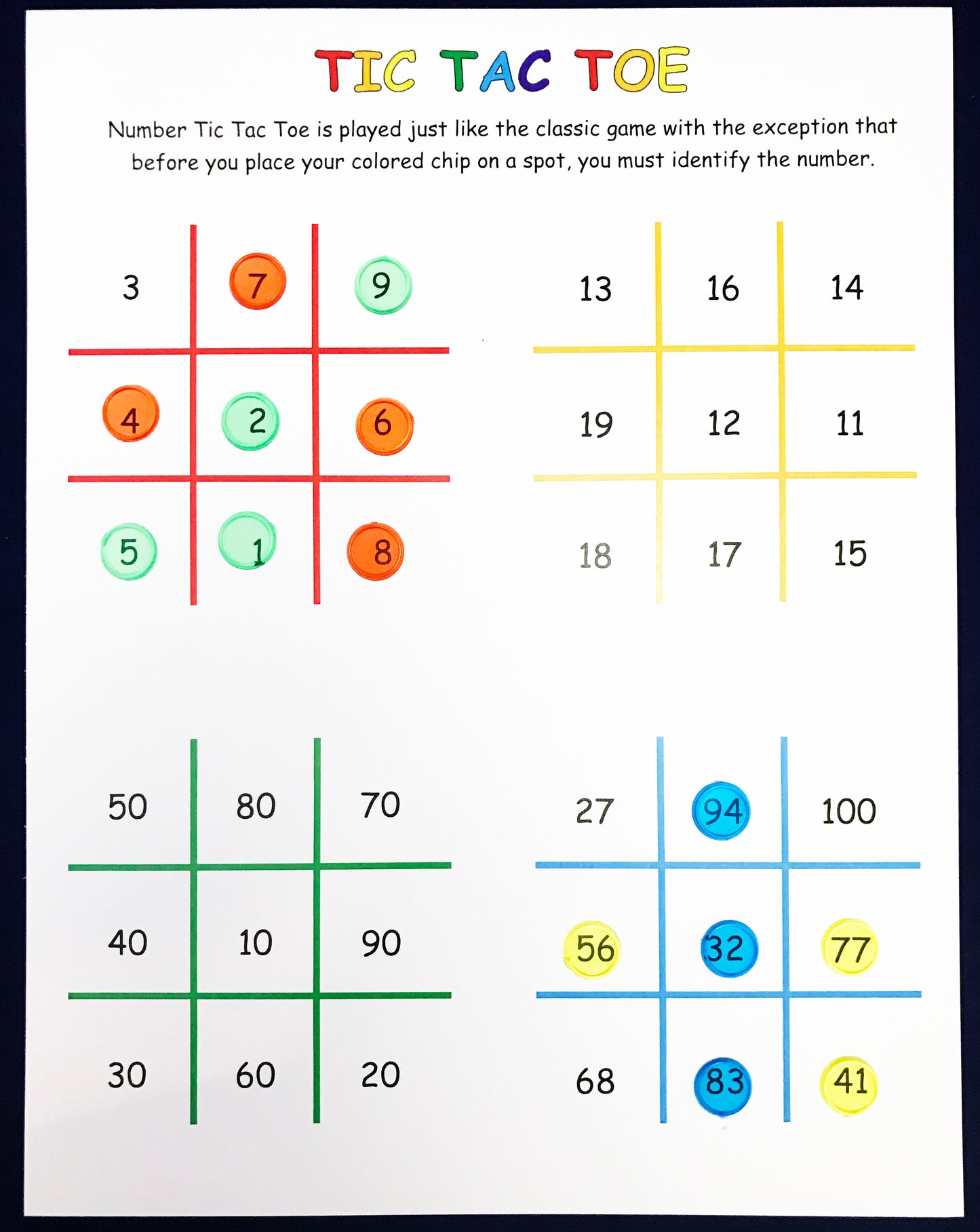 Tic Tac Toe with letters
