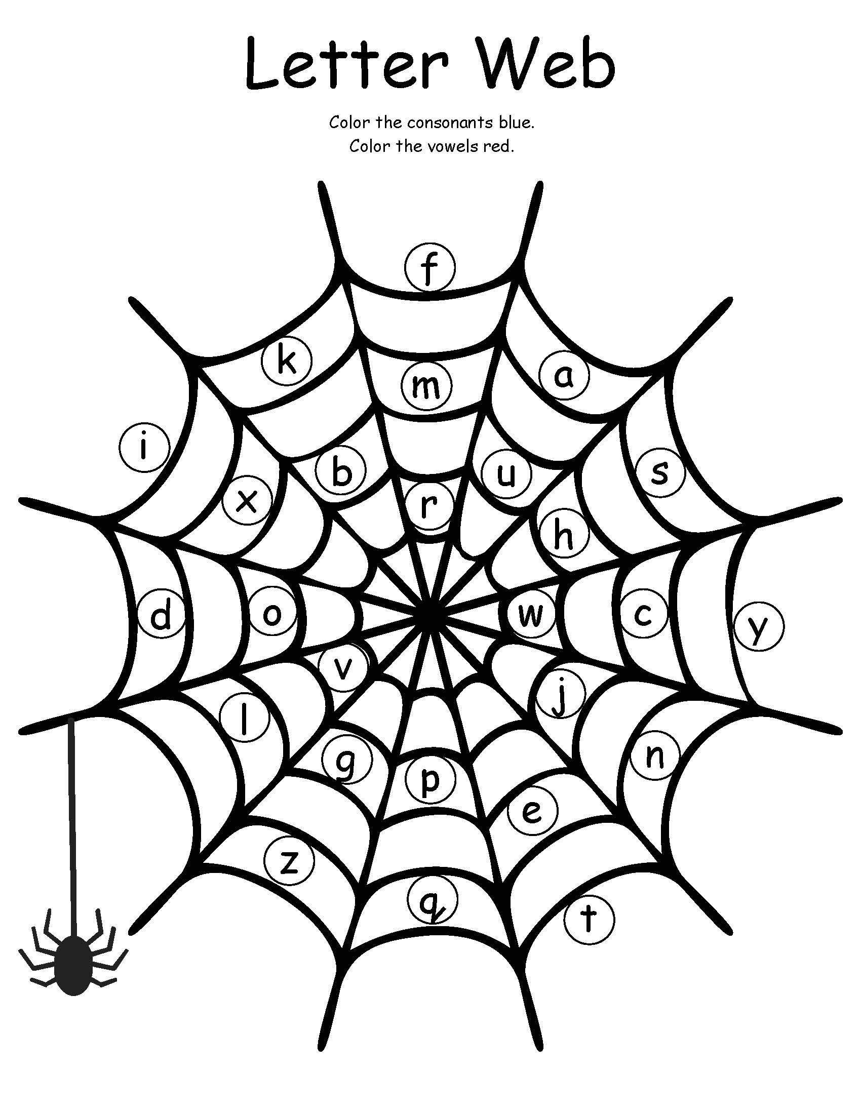 Letter Web Literacy Game