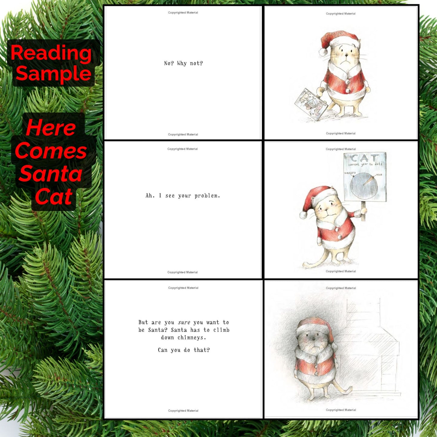 Here Comes Santa Cat reading sample