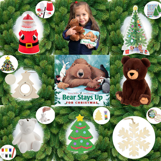 Ivy Kids Holiday Fun Kit featuring Bear Stays Up for Christmas