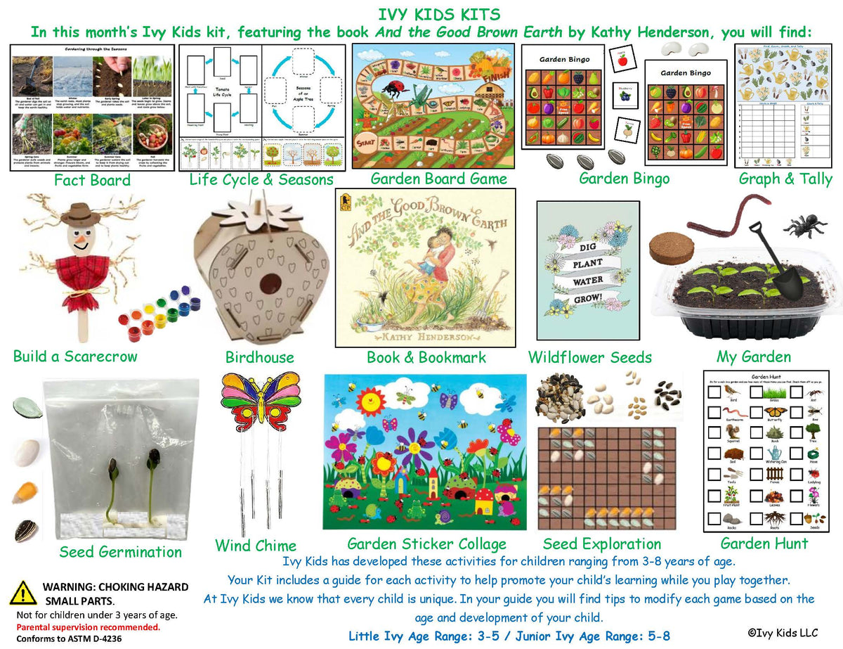 And the Good Brown Earth book and STEM activities, spring themed and gardening activities