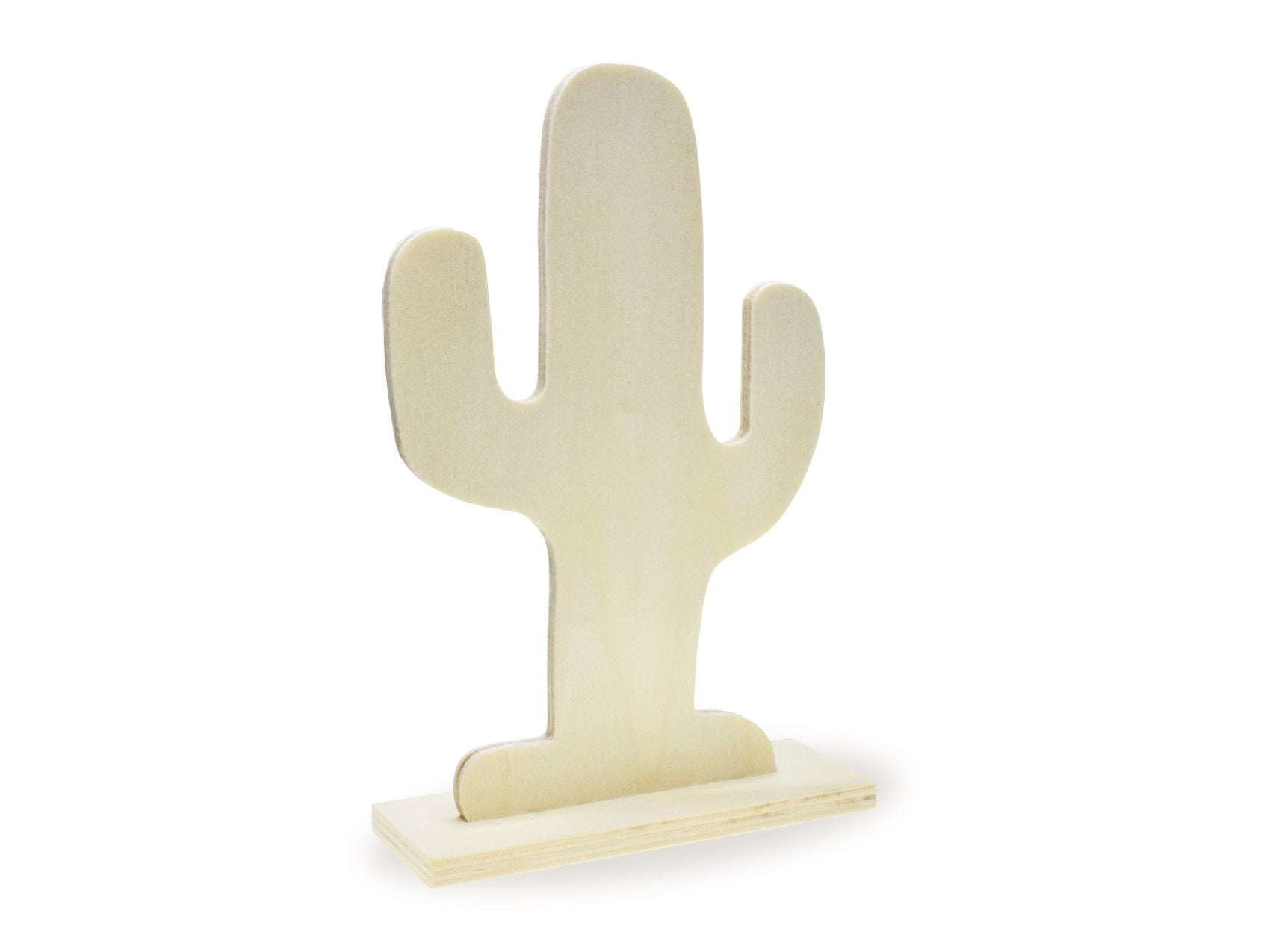 Wooden cactus craft art project kids