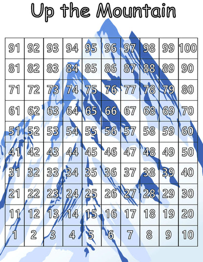Mountain Hundreds Board kids game