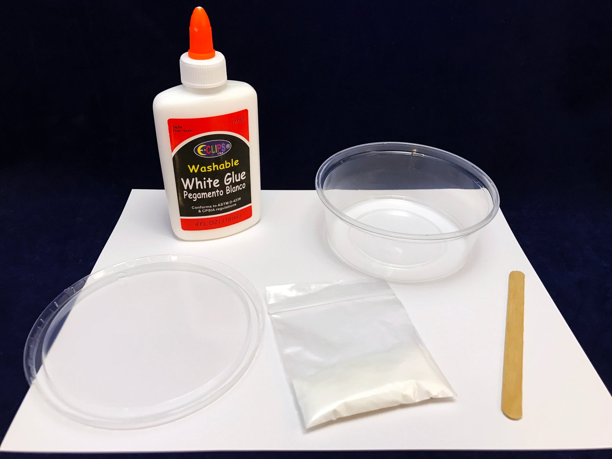 Make your own snail slime. Kids science and art activity.