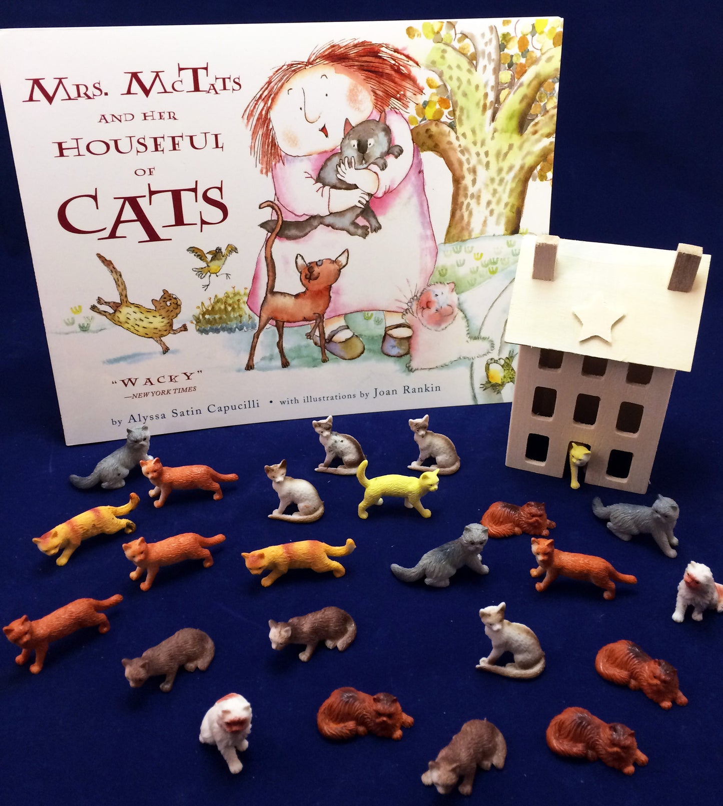 Art, math, literacy, and science activities inspired by the book Mrs. McTats and her Houseful of Cats