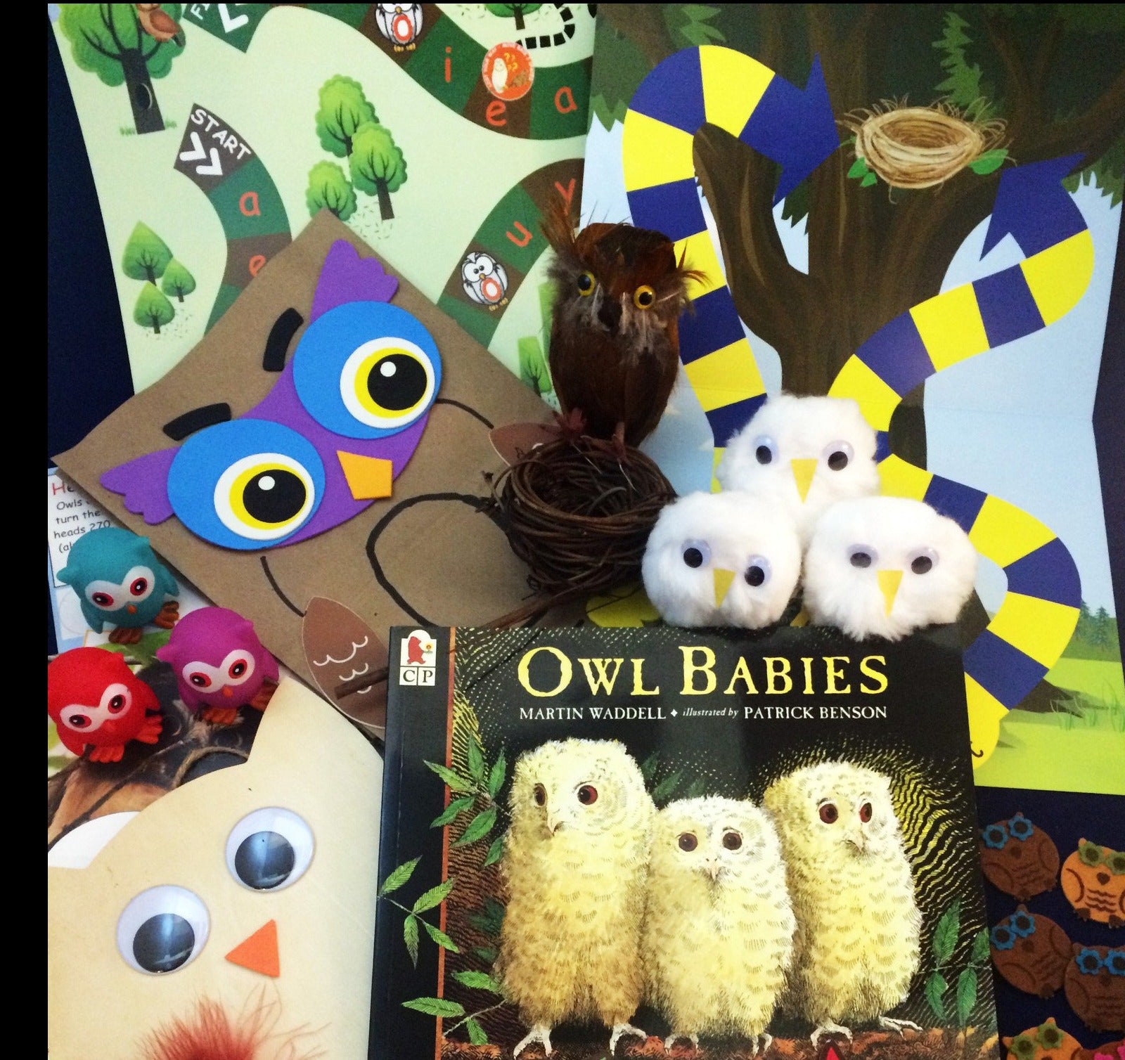 Fun and educational activities based on the book Owl Babies by Martin Waddell