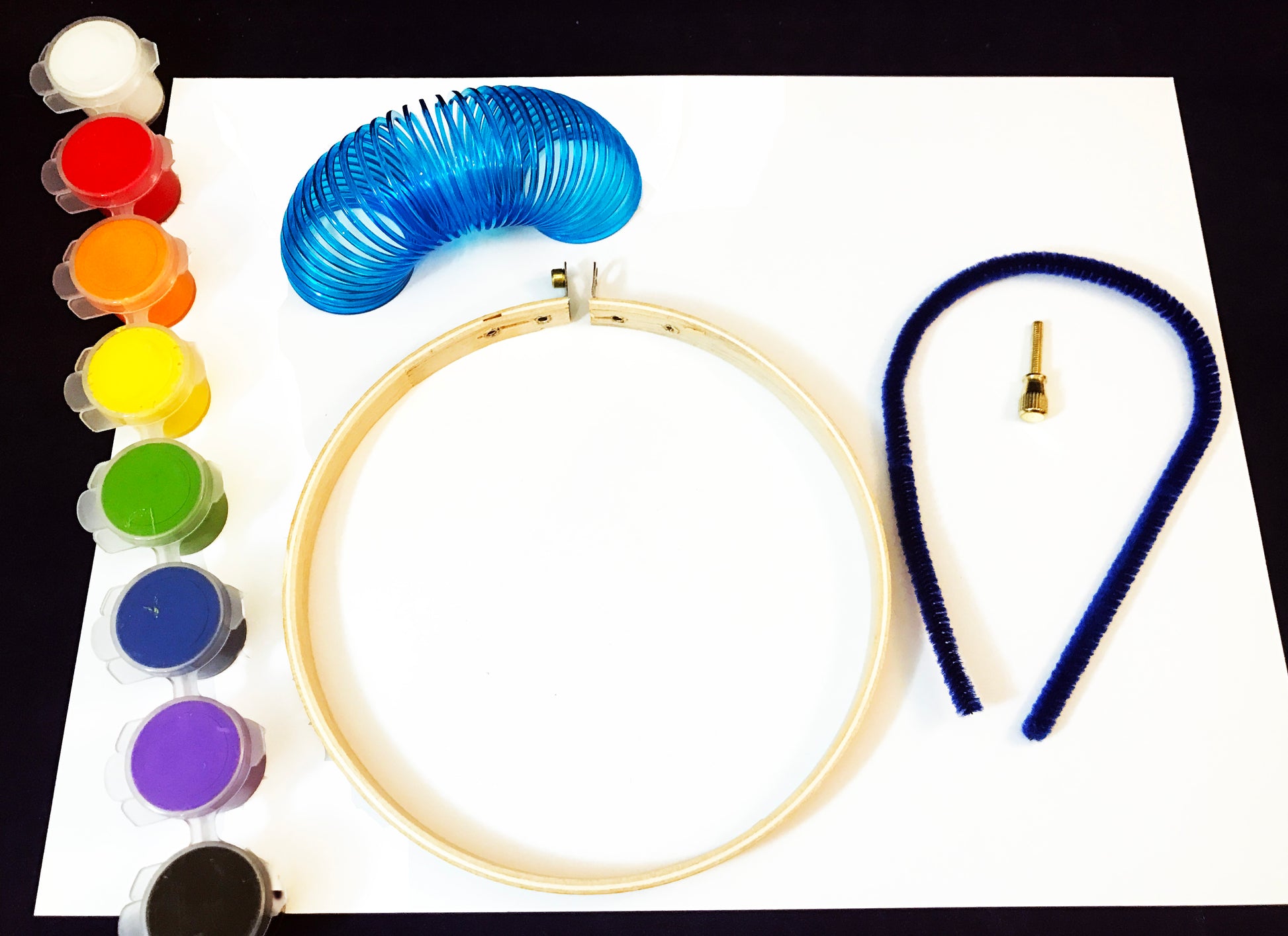 Squirrel feeder project for kids using a slinky