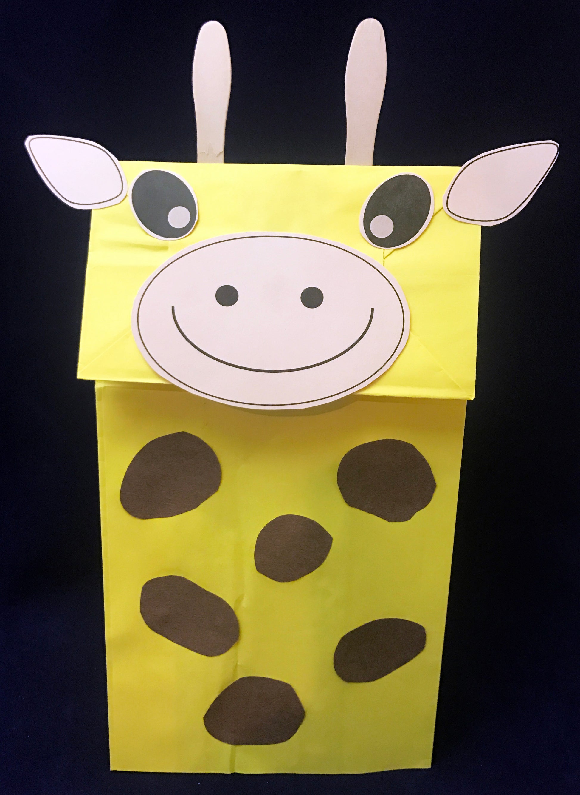 Giraffe Paper Bag Puppet