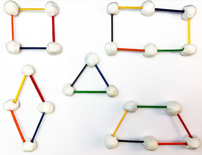 Making shapes with sticks inspired by When a Line Bends a Shape Begins