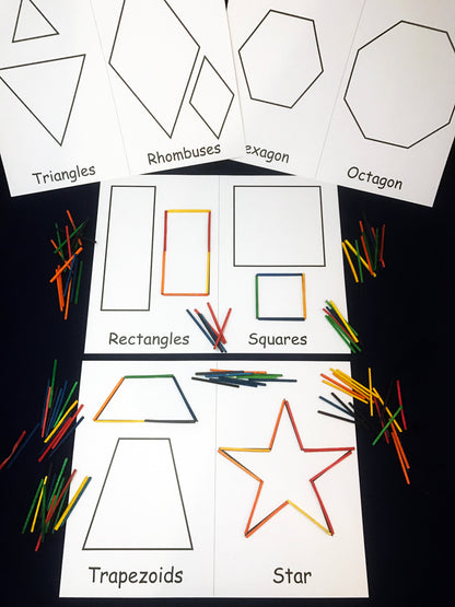 Making shapes with sticks inspired by When a Line Bends a Shape Begins