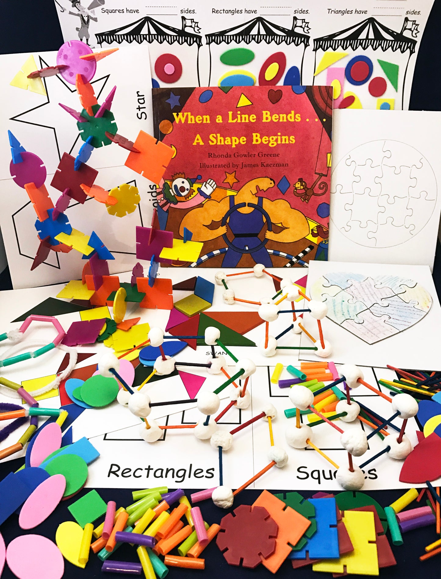 STEAM Activities based by the book When a Line Bends a Shape Begins