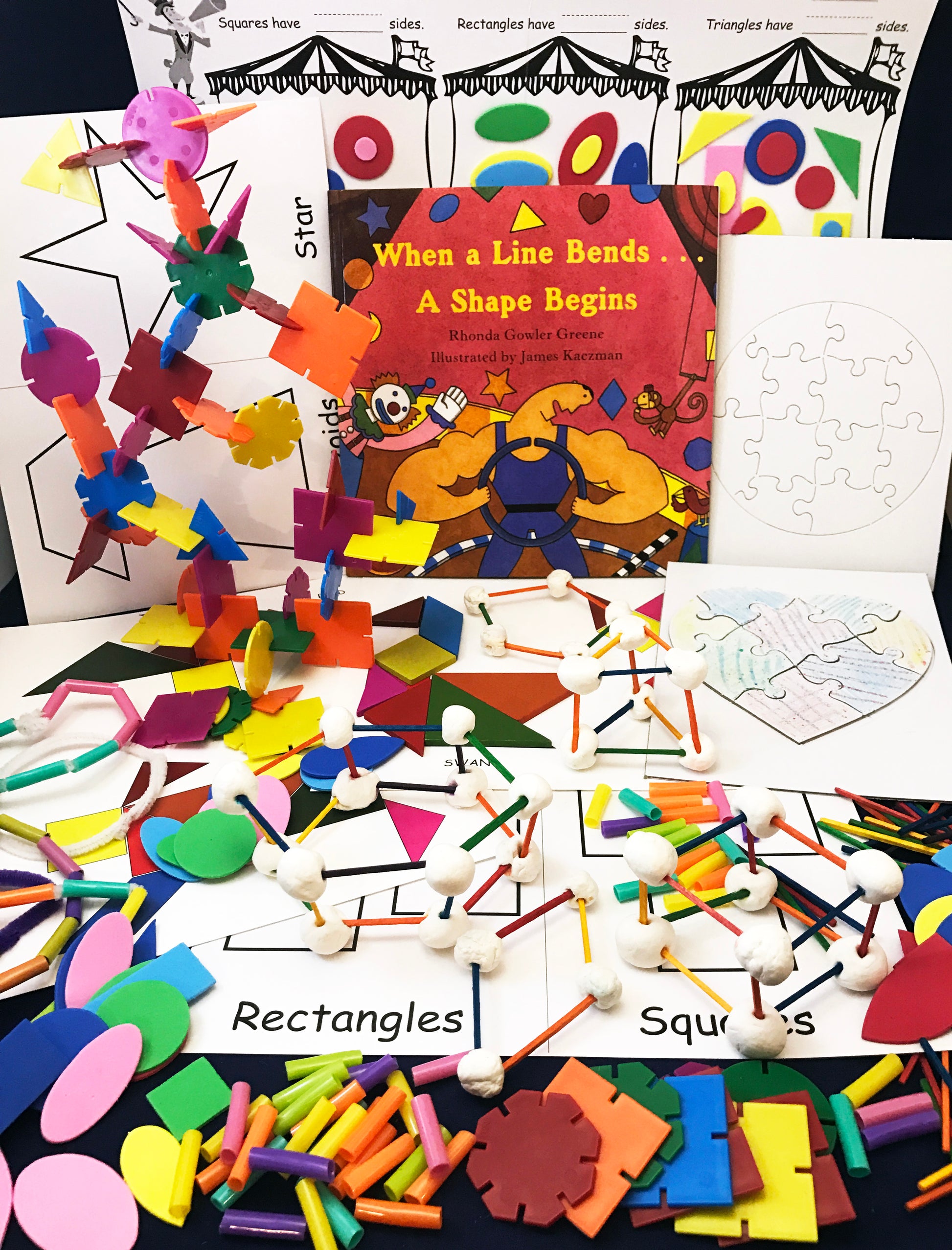 STEAM Activities based by the book When a Line Bends a Shape Begins