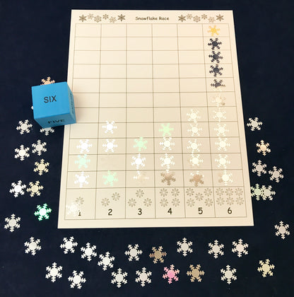 Graphing with Snowflakes - winter math game