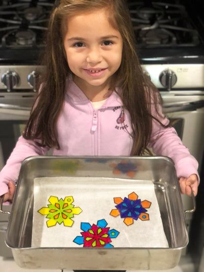 shrinking snowflakes craft