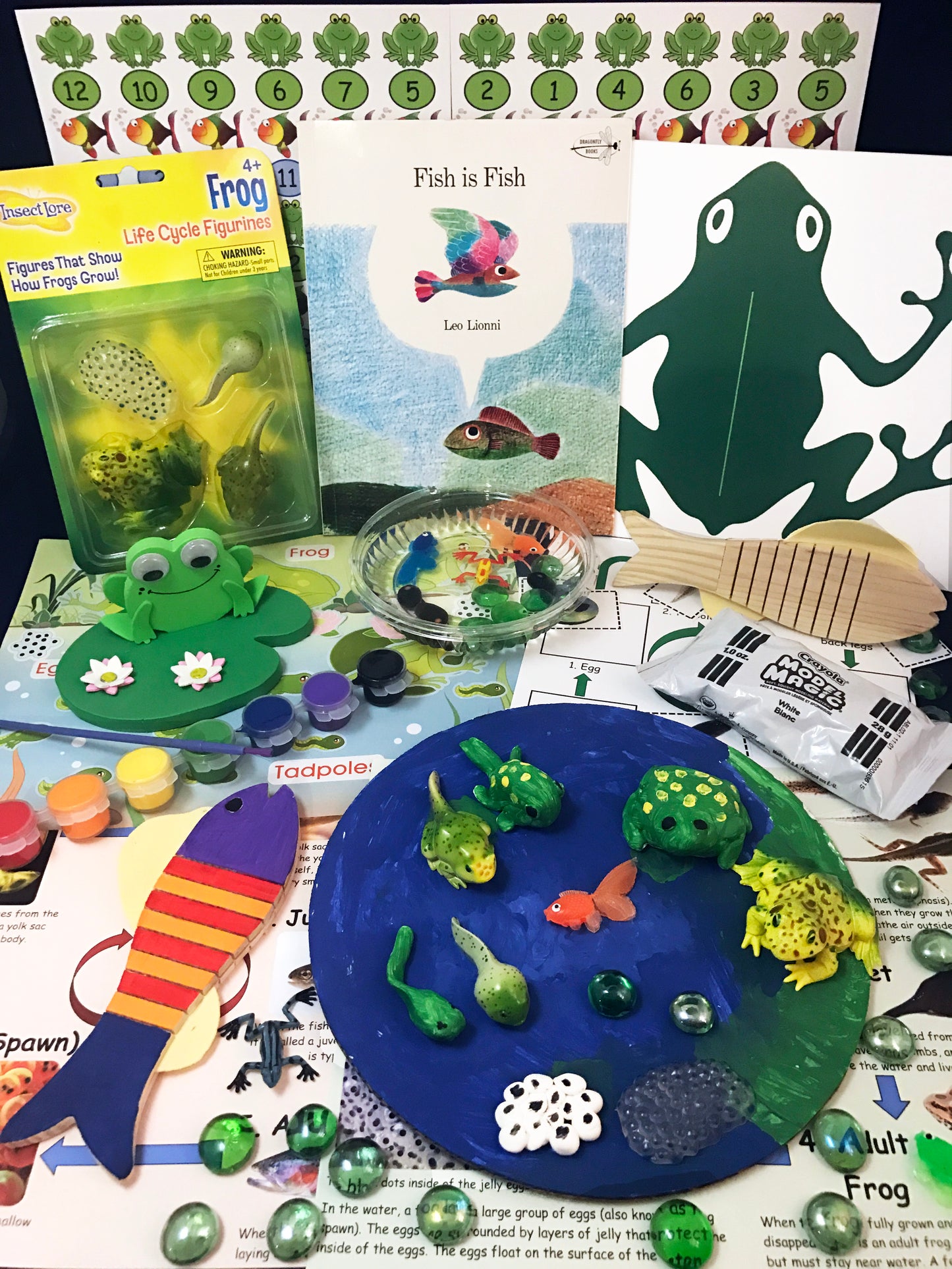 Art Math Literacy Science Activities inspired by Leo Lionni's book Fish is Fish