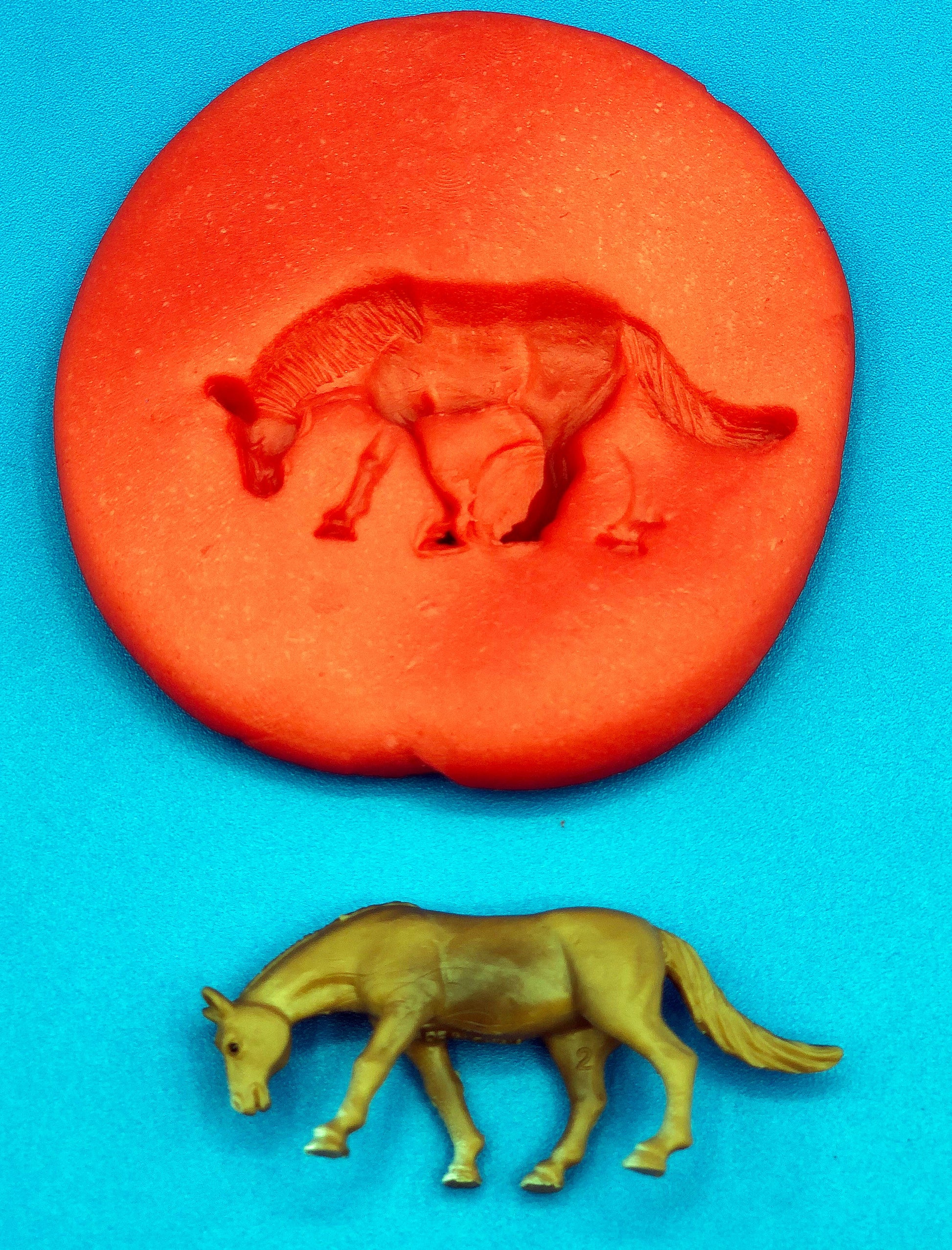 animal print in playdough 