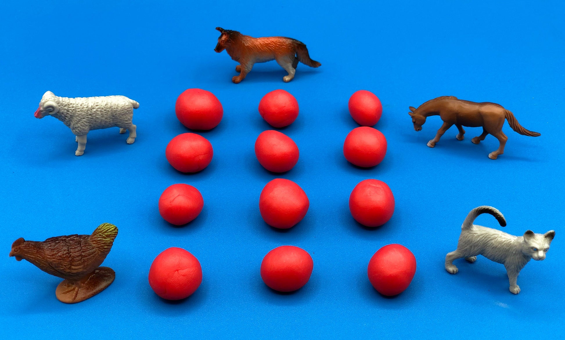 crops with playdough