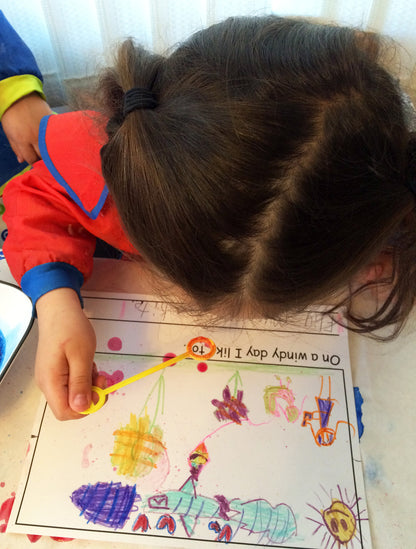 On a Wind Day..., literacy and language arts activity to go along with May's Ivy Kids kit featuring the book The Wind Blew by Pat Hutchins. 