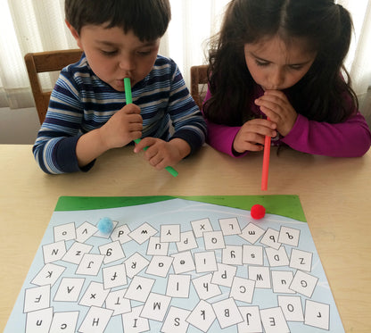 Letters in the Wind, literacy game, to go along with May's Ivy Kids kit featuring the book The Wind Blew by Pat Hutchins. 
