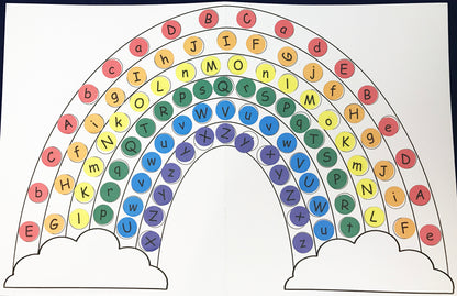 Letter Rainbow Activity Upper case and lower case letters