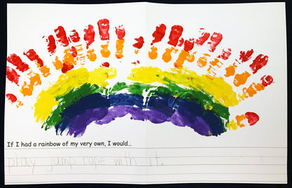 Hand print rainbow