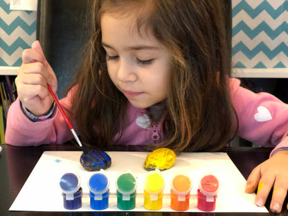 Painting rocks kids activity 