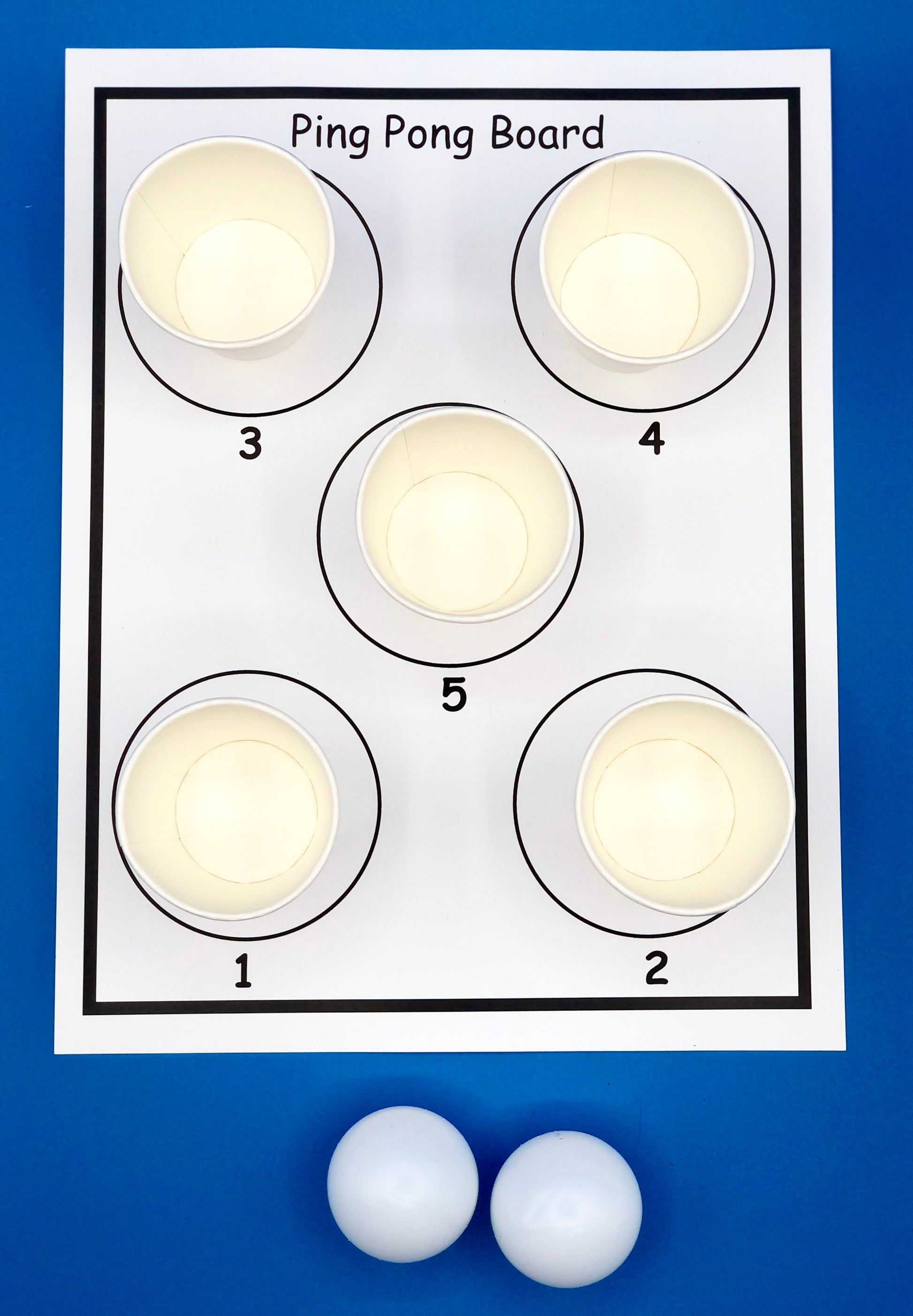 Ping Pong ball math game