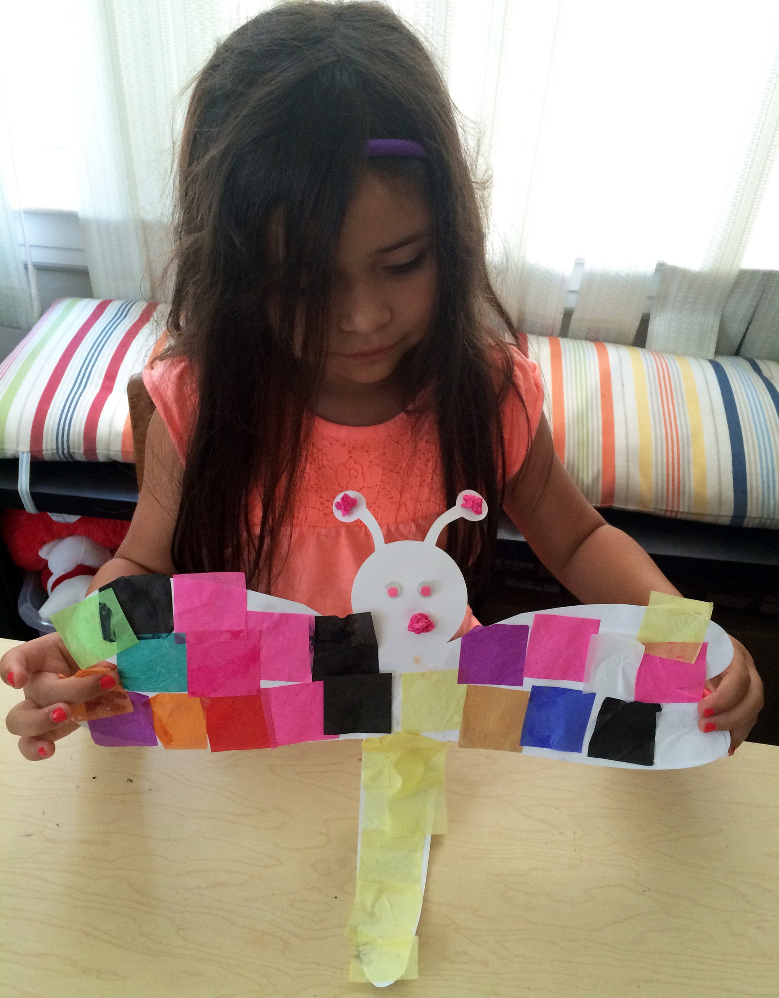 Art Activity - Collage Firefly that Glows-In-The-Dark Inspired by The Very Lonely Firefly by Eric Carle
