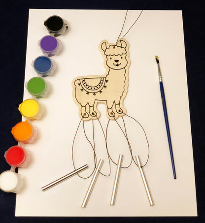Llama wind chime art project