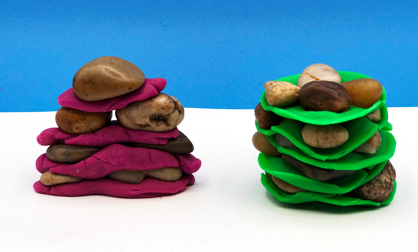 Building with rocks kids activity STEM