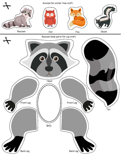 Raccoon body parts