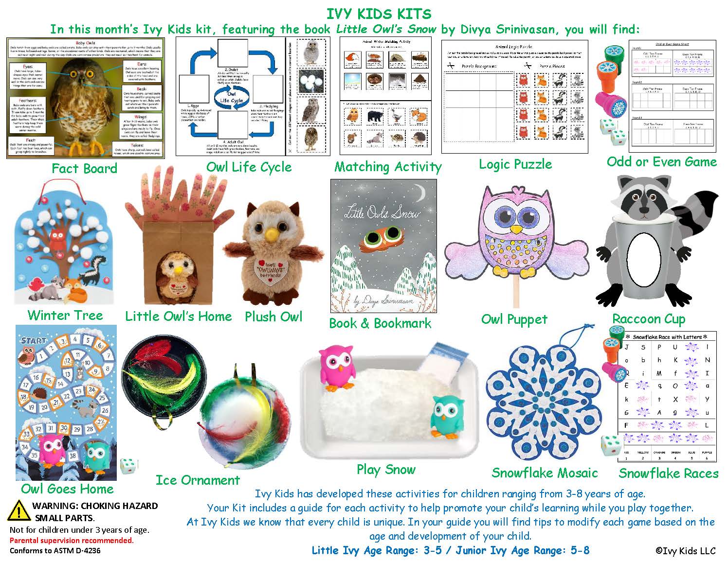 Owl themed winter STEM activities