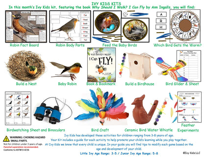 Spring activities for Kids baby birds and flying