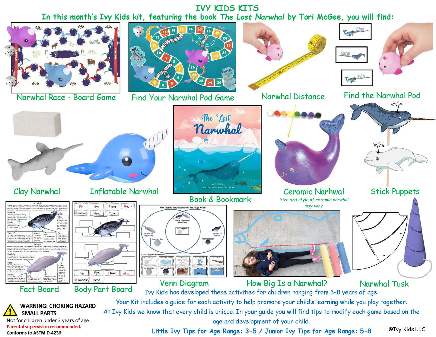 Ivy Kids Kit - The Lost Narwhal