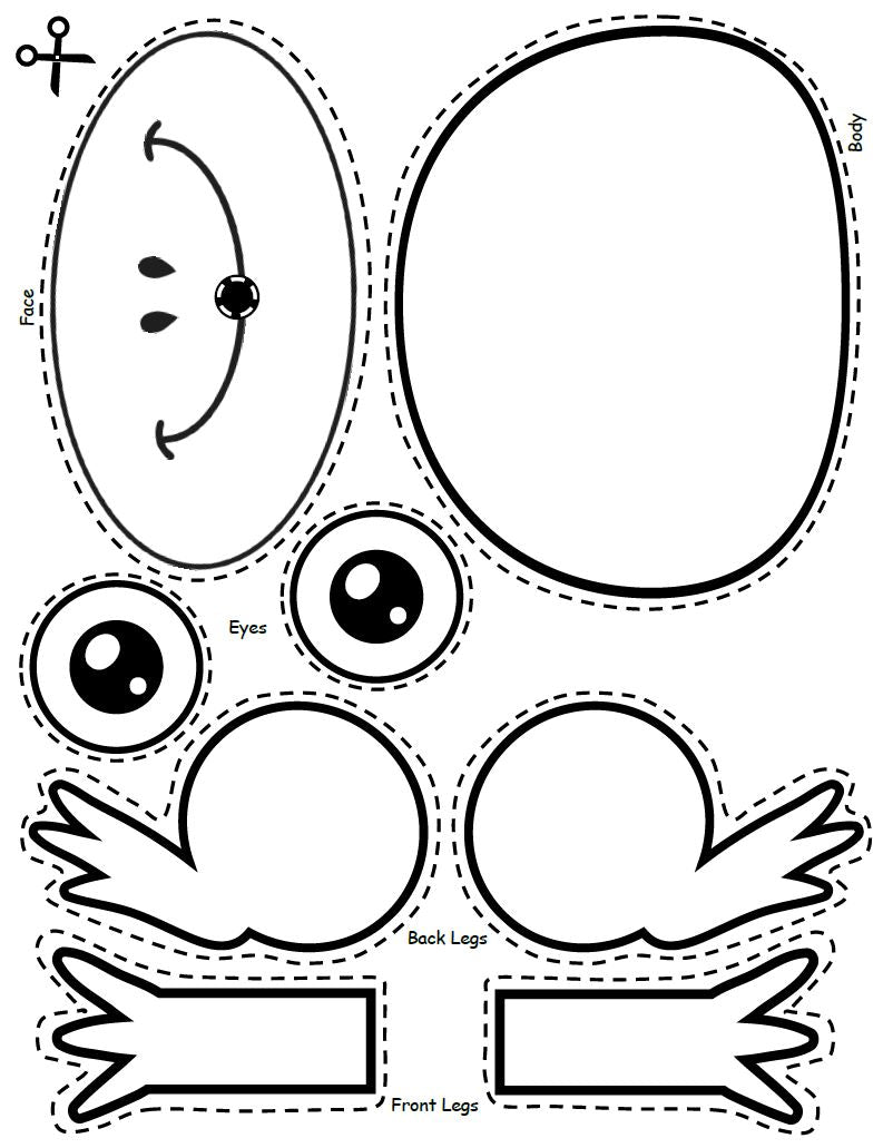frog puppet with darting tongue kids craft