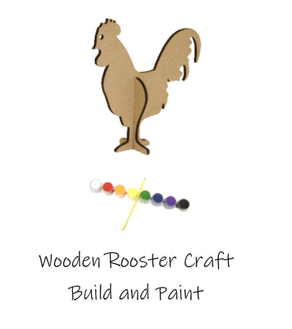 Wooden Rooster Craft Kids 