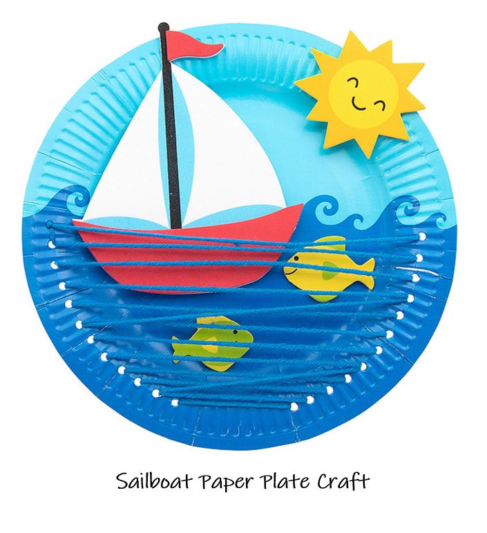 Sailboat paper plate craft